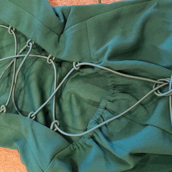 Tiger Mist Franc Corseted-back Green Halter dress, XS - Picture 15 of 16